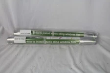 Lot Of 2 HIDBEA One Way Privacy Window Film 17.5 Inch x 6.5 Feet, Gray-silver 