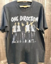 One Direction Band Shirt, One Direction Graphic Charcoal Unisex Tshirt Reprint