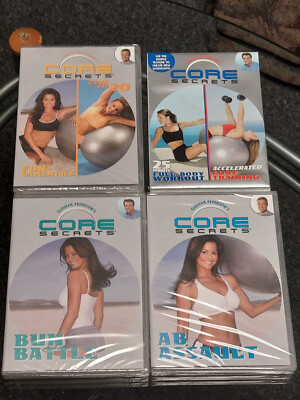 6 - Core Secrets Workouts on 4 Brand NEW Sealed DVDs Fun-Damentals 20 25 MORE