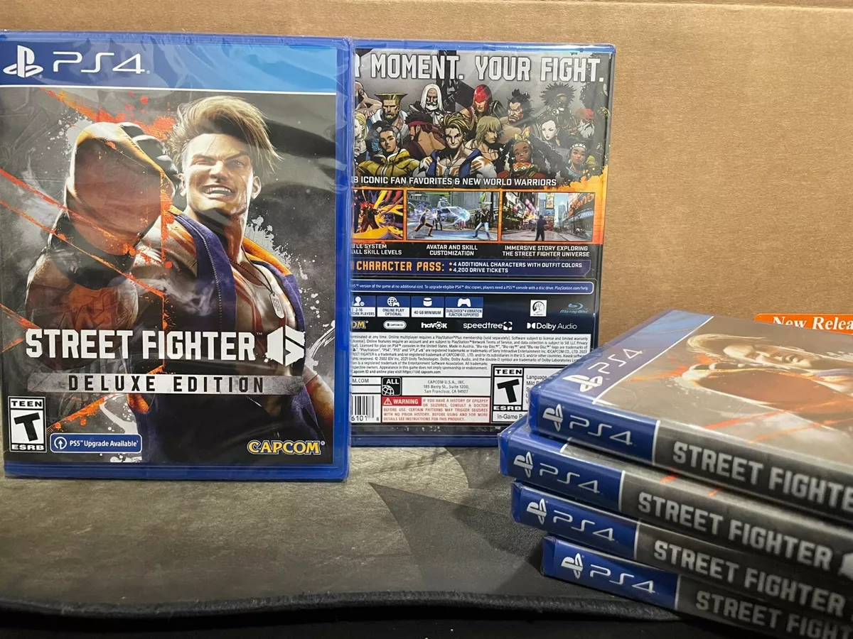 BRAND NEW Street Fighter 6 Deluxe Edition PS4 INTERNTIONAL SHIPPING  AVAILABLE!