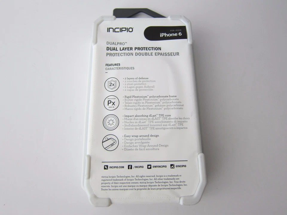 FUNDA DOBLE CAPA INCIPIO IPH-300 DUALPRO PARA iPHONE6 iPHONE 6S GRIS/AMARILLO NUEVA Foto 2 de 3