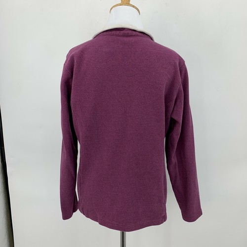 Peter Millar Golf Sweater Womens Size M Berry Purple Full Zip Long Sleeve Cotton - Picture 5 of 9