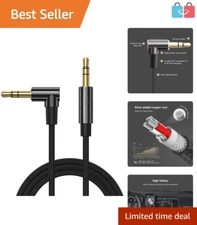 Universal 6FT 3.5mm Male-Male Audio Cable - Ideal for Cars, Phones & Speakers