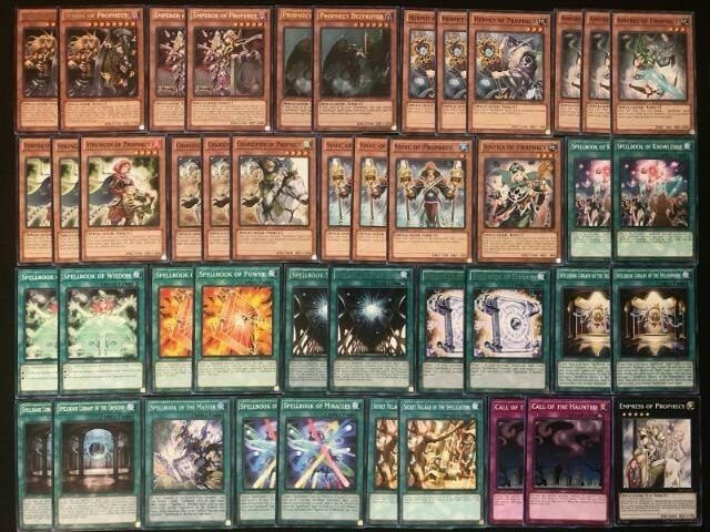 YUGIOH SPELLBOOK DECK- DESTROYER- KNOWLEDGE- POWER- WISDOM- PROPHECY NEAR  MINT