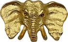 Signed DARLENE Figural ELEPHANT Head BROOCH Rhinestone Vintage Costume Jewelry