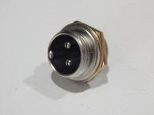 MALE 2 POSITION SOLDER CUP ST PANEL MOUNT CIRCULAR CONNECTOR - USA FAST SHIPPING