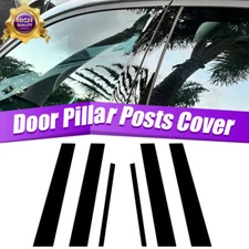 6Pcs Piano Black Door Pillar Cover Trim Posts For Infiniti G35 G37 2002 03-2013