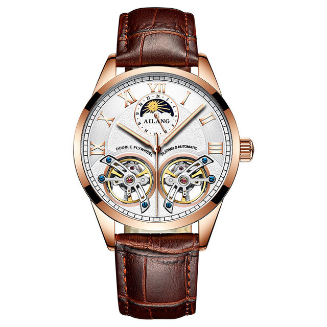 Montre automatique étanche AILANG montre homme cuivre et blanc originale