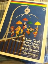 Vintage Dolly Toys Wonderful World of Disney Musical Crib Mobile Mickey Mouse