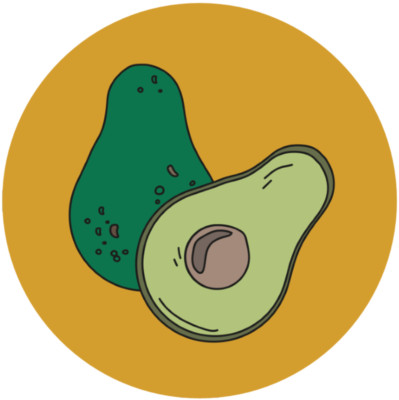Avocado - 3 Inch Circle Sticker 3'' x 3''