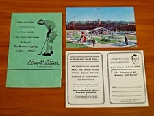 Arnold Palmer Vintage Original 1960's Putting Course Scorecard