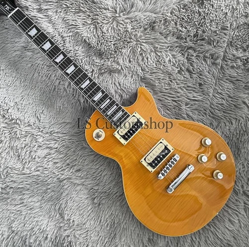 Standard Lp Slash Electric Guitar Flamed Maple Appetite Burst Amber HH Pickup