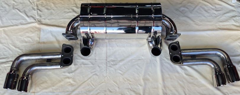 FERRARI 360 SPIDER PARTS EXHAUST SILINCER MUFFLER MIRROR POLISHED TUBI STYLE ...