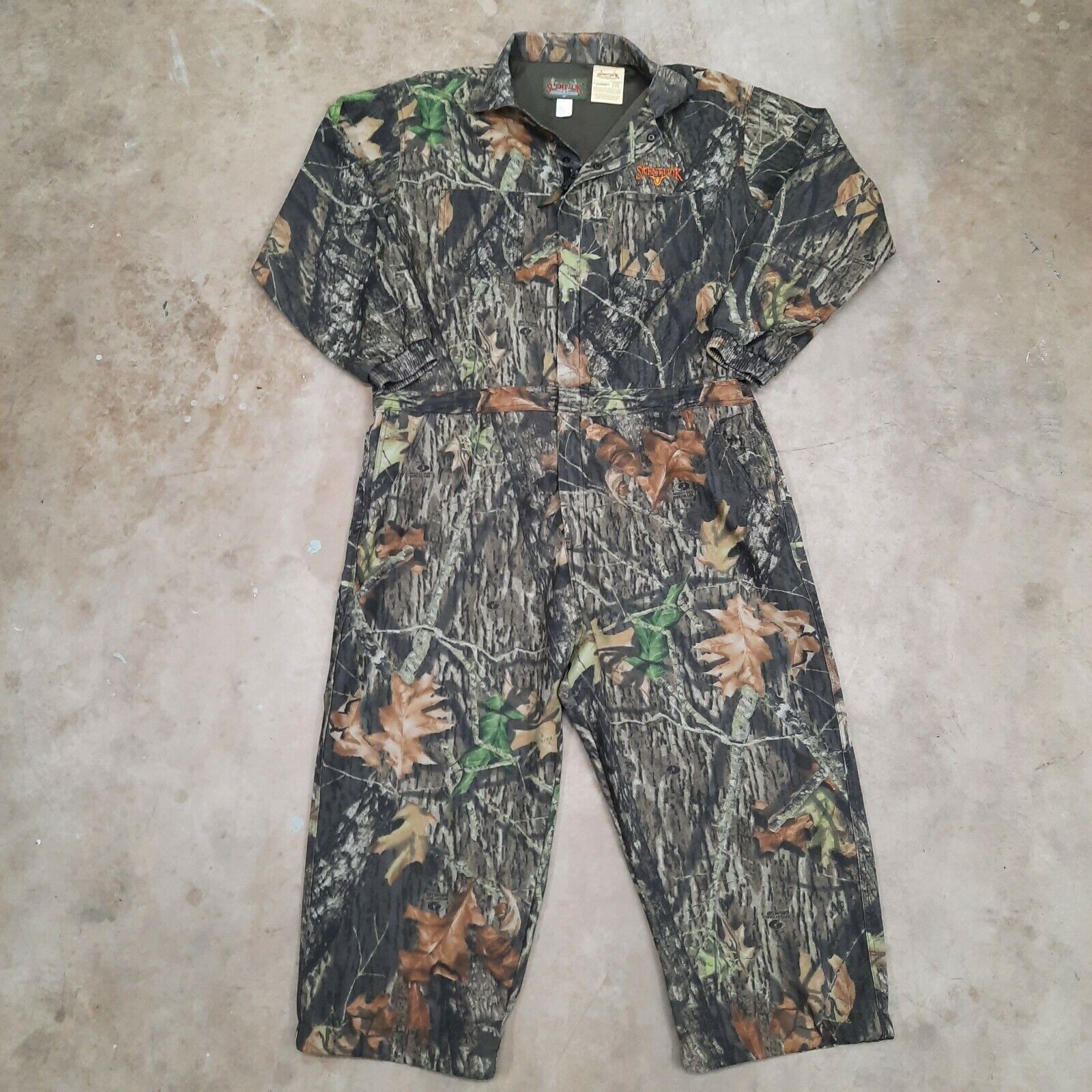 Scent-Lok Mossy Oak Break Up Camo Coveralls Hunting Suit 1 Pc Size 2X GUC!!!