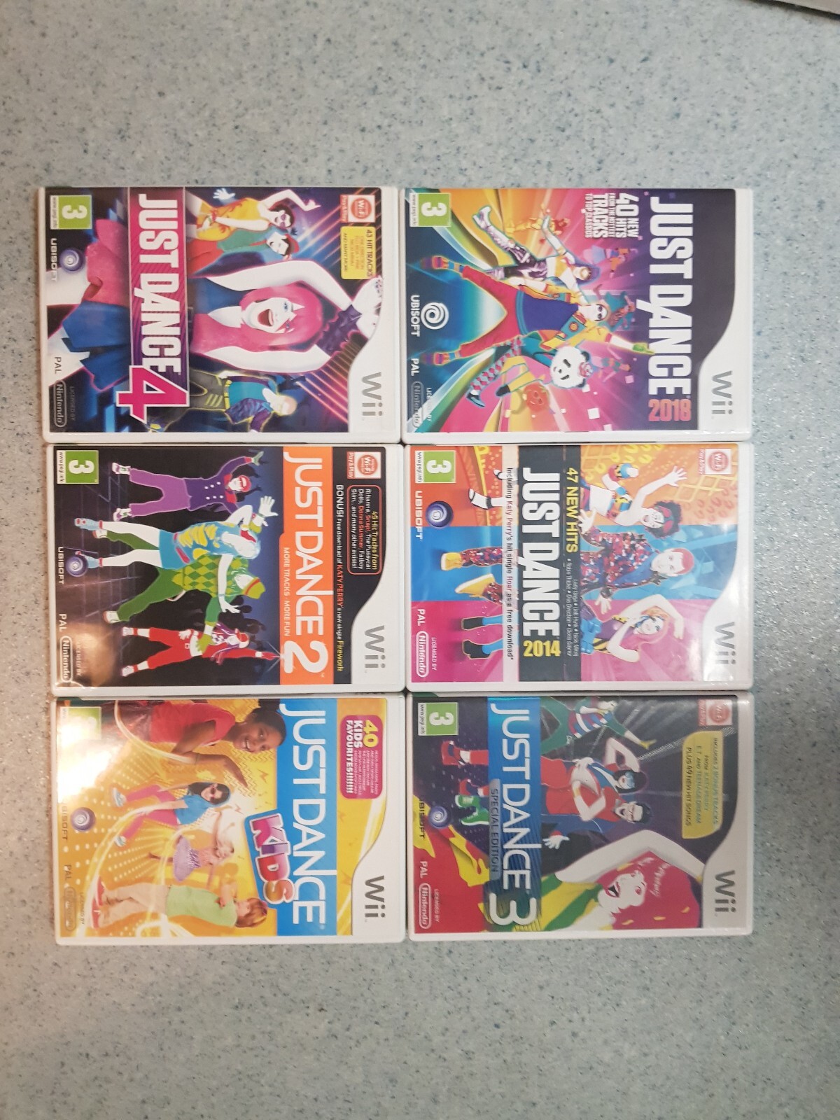 nintendo wii just dance bundle 2018, 2014, just dance 2,3,4 just dance