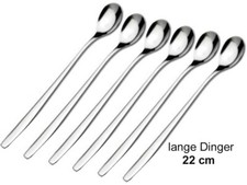 6 Stück Longdrink Löffel Limolöffel Eislö...