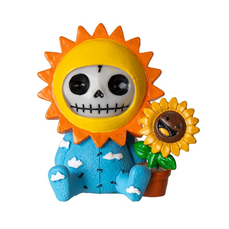 PT Furry Bones Sol the Sun with Flower Skull Resin Mini Figure