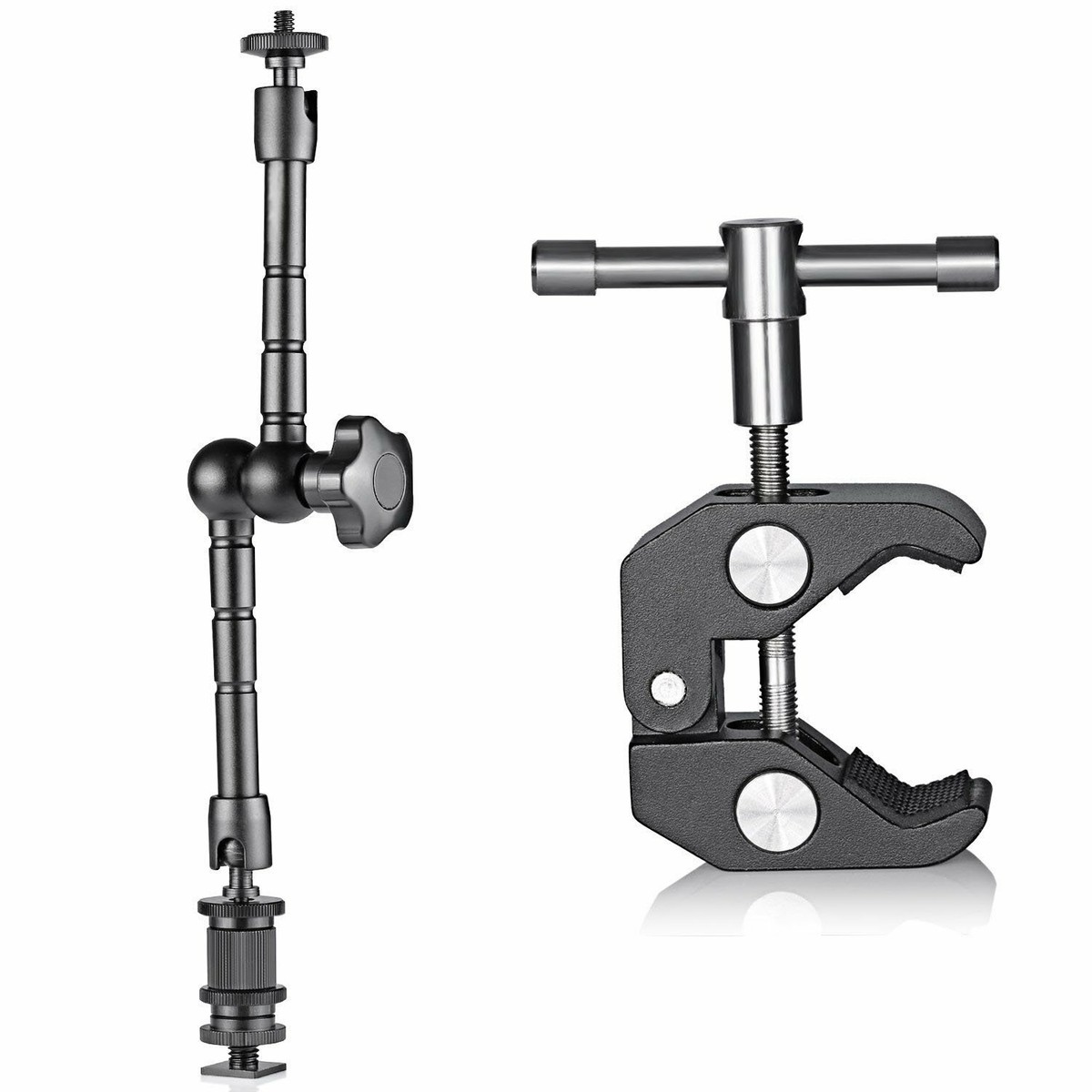 Articulating Magic Arm 11" Super Crab Clamp Plier Clip DSLR Camera LCD Monitor - Foto 2