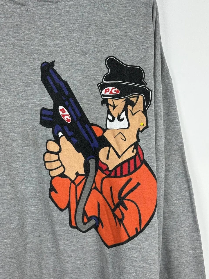 Camiseta Vintage Años 90 Psycho Vaquero Rap Hip Hop LS Talla XL Foto 4 de 4