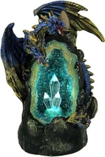 Dragon Backflow Incense Burner w/ LED - Polyresin / 6"