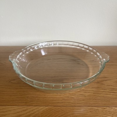 Vintage Pyrex Klarglas Tortenform mit geriffeltem Rand Top Zustand
