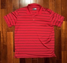 Callaway Opti Dri Golf Polo Shirt Mens Large Red Striped Performance
