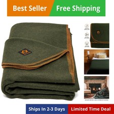 Coperta di lana militare - calda, spessa, lavabile - ottima per esterno, campeggio,...