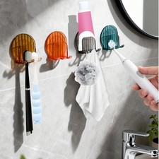 4 PCS Toothbrush Holders Wall Mounted, Elegant Design Fits Manual/Electric