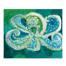 Betsy Drake Octopus Fleece Throw
