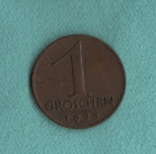 1927 Austria 1 Groschen Coin
