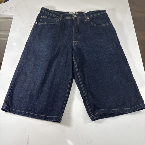 Vtg Y2K South Pole Jeans Shorts Men's 36 Jorts Gold Embroidery Baggy Large Label