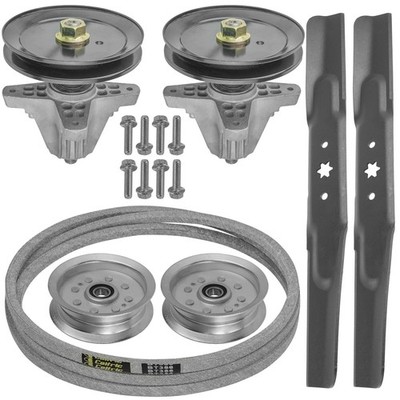 Caltric 918-06991 942-04308 Spindle BladePulley Belt For MTD Troy-Bilt Stens 42''