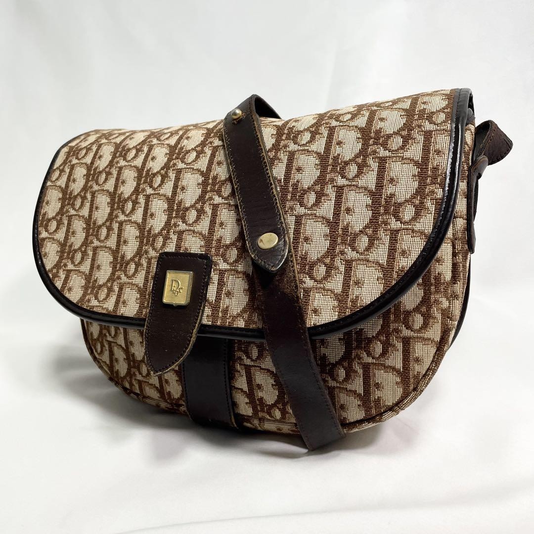 Dior Trotter Canvas Shoulder Bag Spacious Multifunctional Logo Hardware Design