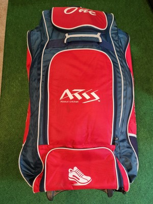 Arks Wheelie Seesack Cricket Kit Tasche, Schulterlast & Zug Trolley: rot & blau 