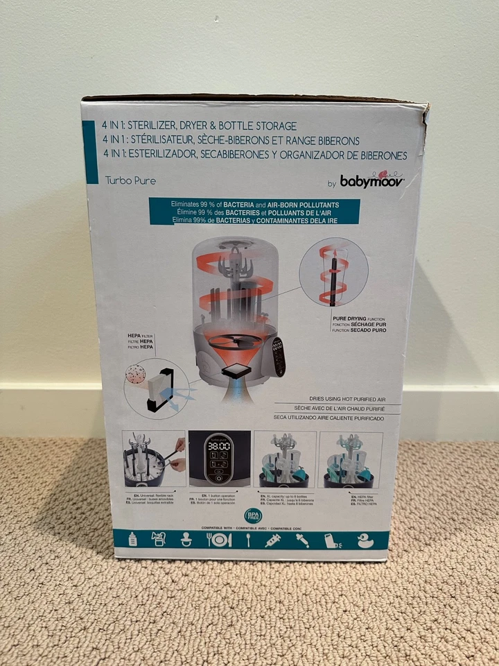 Secador Esterilizador Babymoov Turbo Pure, Esterilización Purificada Avanzada, Rápido y Cl Foto 4 de 4