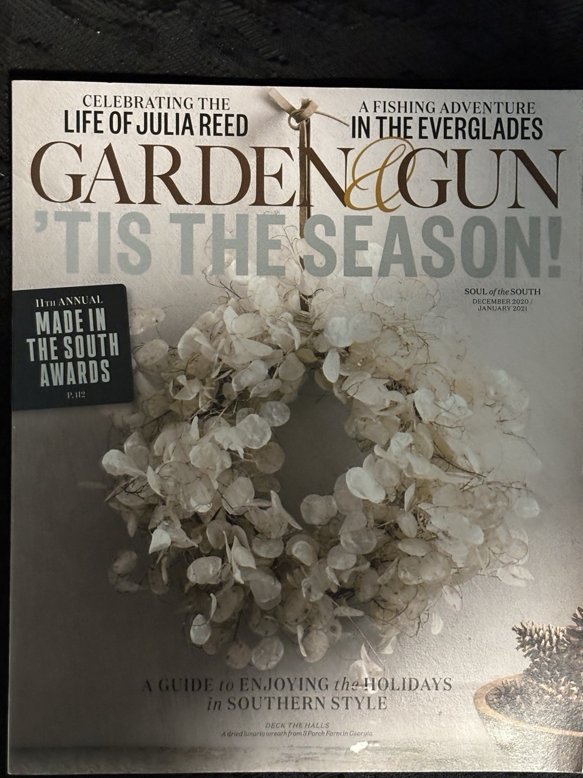 GARDEN & GUN MAgAZINE.  Dec2020/Jan 2021