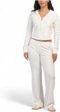 Juicy Couture Cream Soda Velour Track Suit Tracksuit Set NWT 199 Womens L