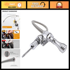 Flex Transmission Dipstick For Th350th400 - Stainless Braided Hose Firewall Mo