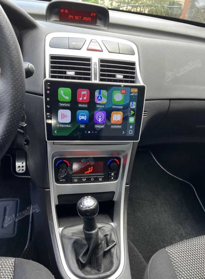 LUMIKY 2G+64G Android 15 Autoradio Für Peugeot 307 CC 2007-2013 Apple Carplay Navi WIFI