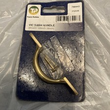 Travis Perkins Victorian Brass Sash Handle 100mm/ 4” - Brand New
