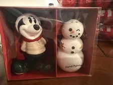 Disney Mickey & Snowman Christmas Salt & Pepper Shakers