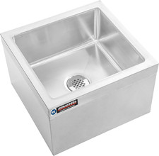 24" Stainless Steel Mop Sink - NSF Commercial Utility Basin for Dog Washing