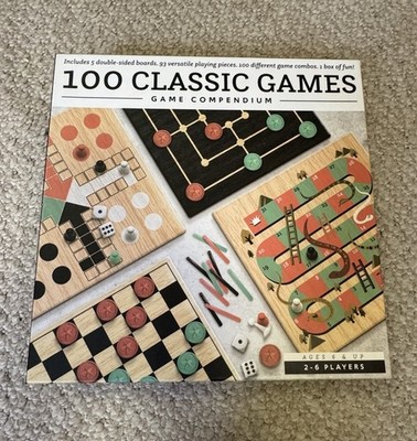 100 Classic Games - Game Compendium - 5 Double Sided Playing Boards