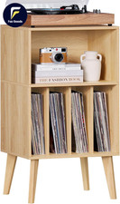 Record Player Stand Burlywood Turntable Stand Holds up to 160 Albums Mid-Centu