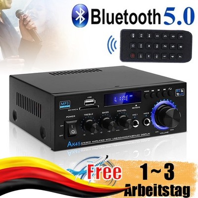 4.1Kanal HiFi Verstärker RMS 40Wx4+50W Bluetooth Mini Audio Subwoofer Verstärker