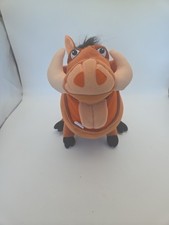 2003 Disney FEED ME PUMBAA Farting Talking LION KING Stuffed Plush 12  No Bugs