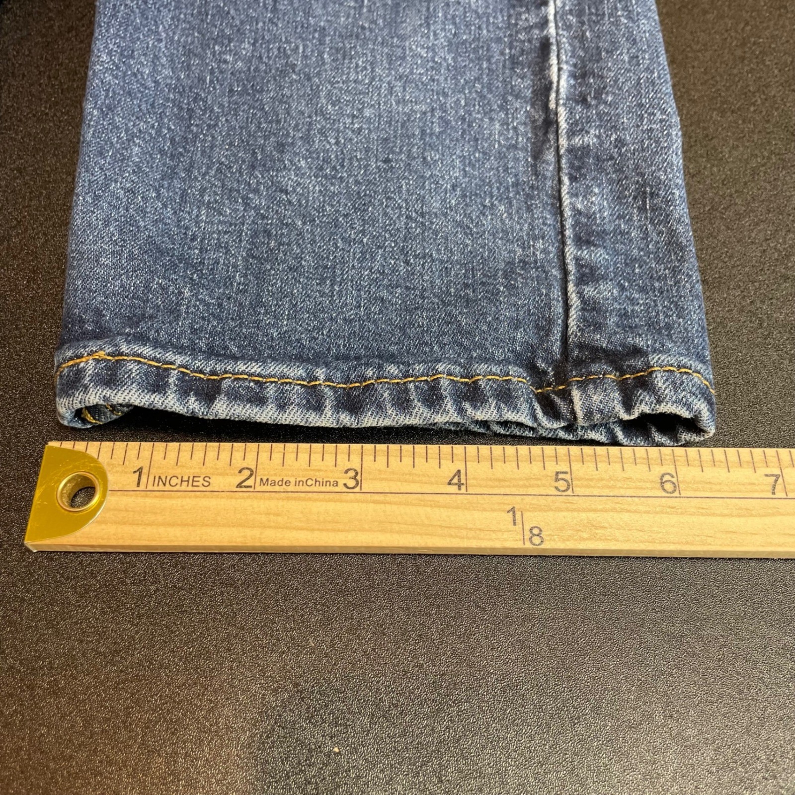 Levi's 502 Jeans Mens Size 34x30 Dark Wash Regular Taper Fit Whiskered Faded thumbnail 13