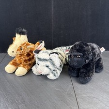 Aurora Mini Flopsie Lot of 3 Giraffe Gorilla Tiger 8" Plush Stuffed Animal 147