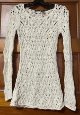 Vintage VS MODA International Wool Blend Knit Ivory Sweater Women’s Size Small