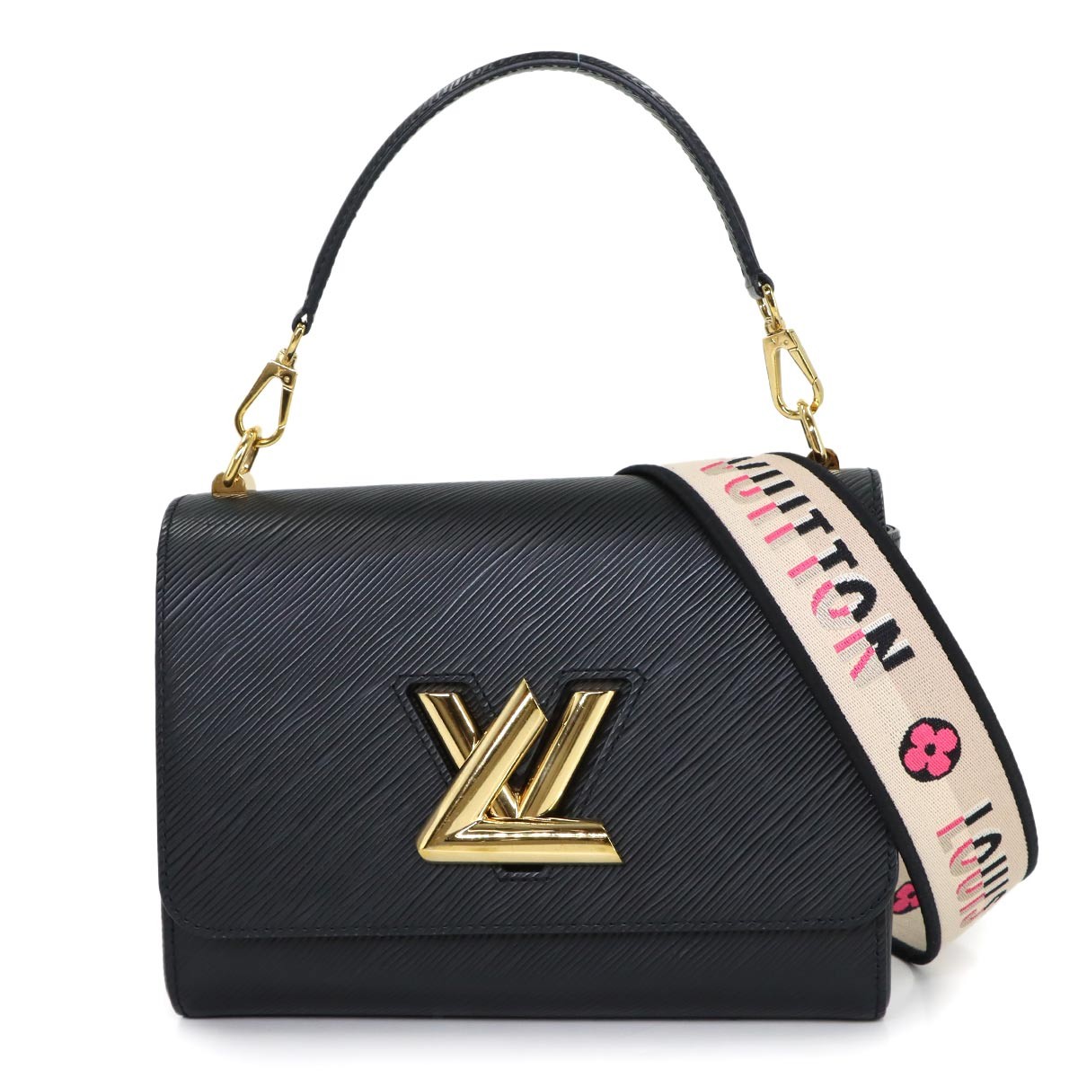 LOUIS VUITTON Epi Twist MM Hand Shoulder Bag Leather Black M21554 90319739
